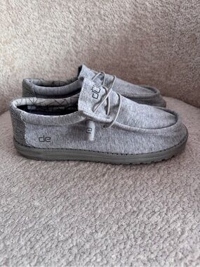 Hey Dude Wally Shoes Men 9 Gray Slip On Casual Comfort Lightweight